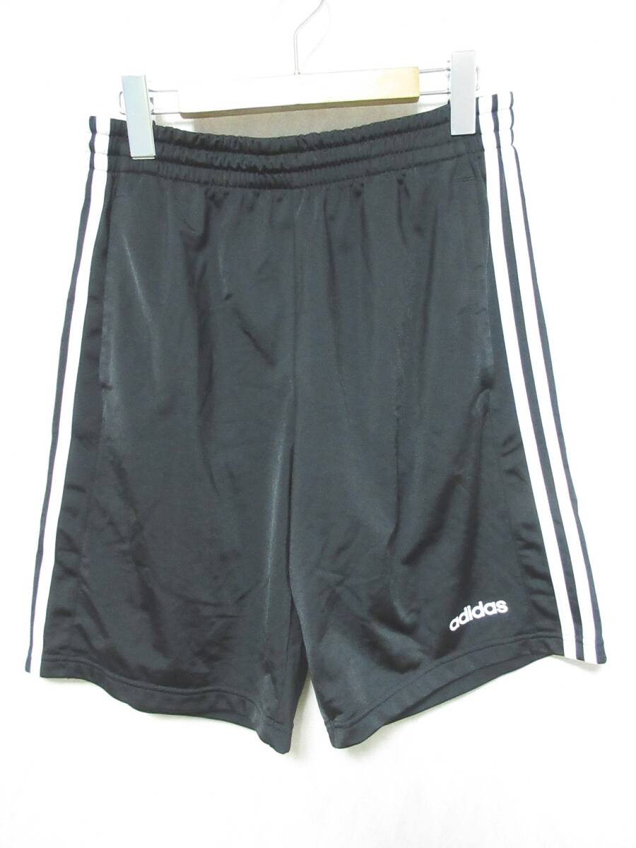 アディダス adidas ハーフパンツ ジャージ 黒 ブラック M 亥5231_画像1