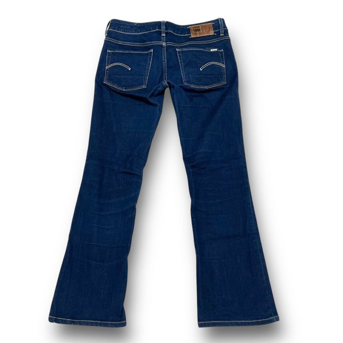 ジースターロゥ 3301 BOOTLEG ブーツカット ストレッチ デニム パンツ サイズ26_画像3