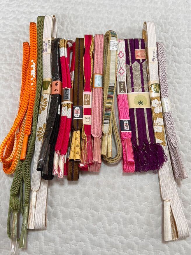 未使用 帯締め 10点以上 組紐 逸品 まとめ 和装小物 正絹 着物