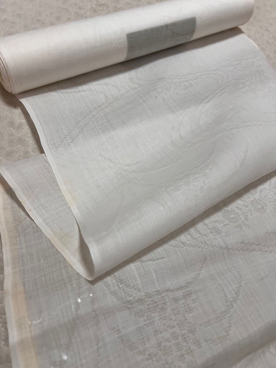 本麻100% 本麻紋紗御襦袢地　反物 楽天市場】小千谷本麻上布 麻長襦袢 麻襦袢 生地 反物 特選 100