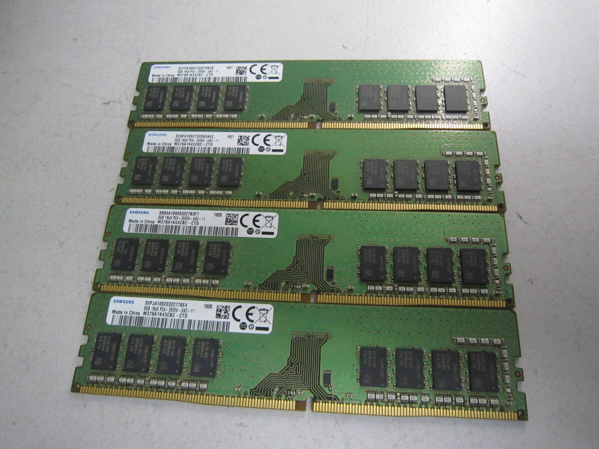 2945★SAMSUNG DDR4 PC4-2666V 8GB×4　計32GB 動作品