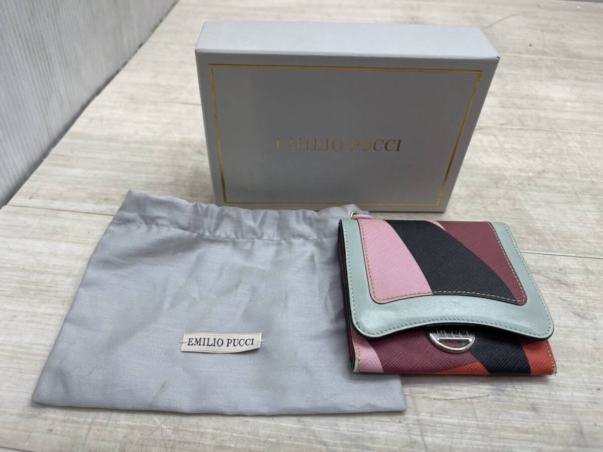 送料無料S88320 EMILIO PUCCI 折りたたみ財布 Wallet ミニ財布