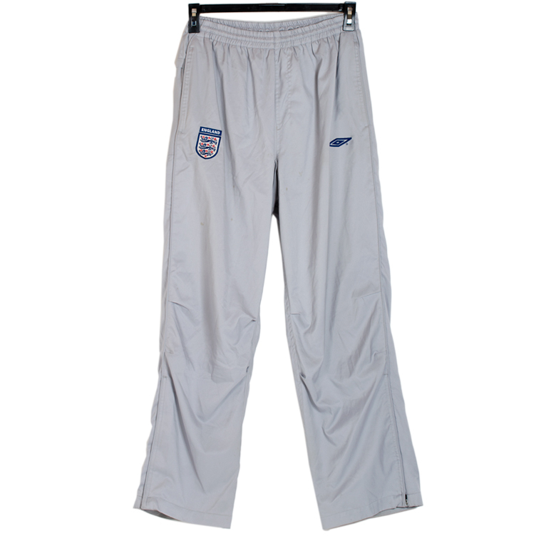イングランド代表 アンブロ トラックパンツ ナイロンパンツ Lサイズ グレー シャカパン シャカシャカ 裏メッシュ 古着 y2k