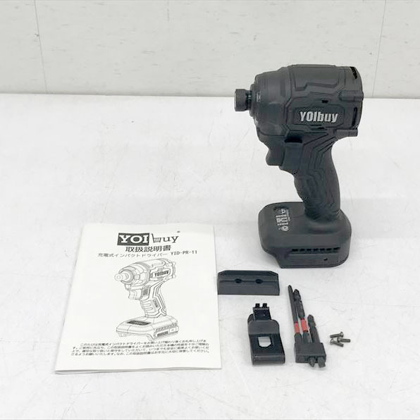 D0439YO ◆1010_2凹【美品】インパクトドライバー 充電式 YOIbuyPRO YID-PR-11-BLK ★バッテリー・充電器別売り締付工具