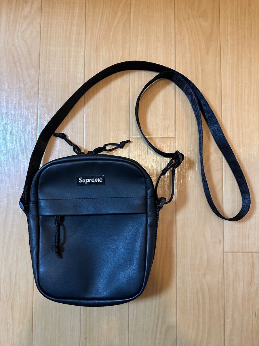 Supreme Leather Shoulder Bag Black 23FW Week10 シュプリーム Supreme Leather Shoulder Bag Black 23FW Week10 シュプリーム
