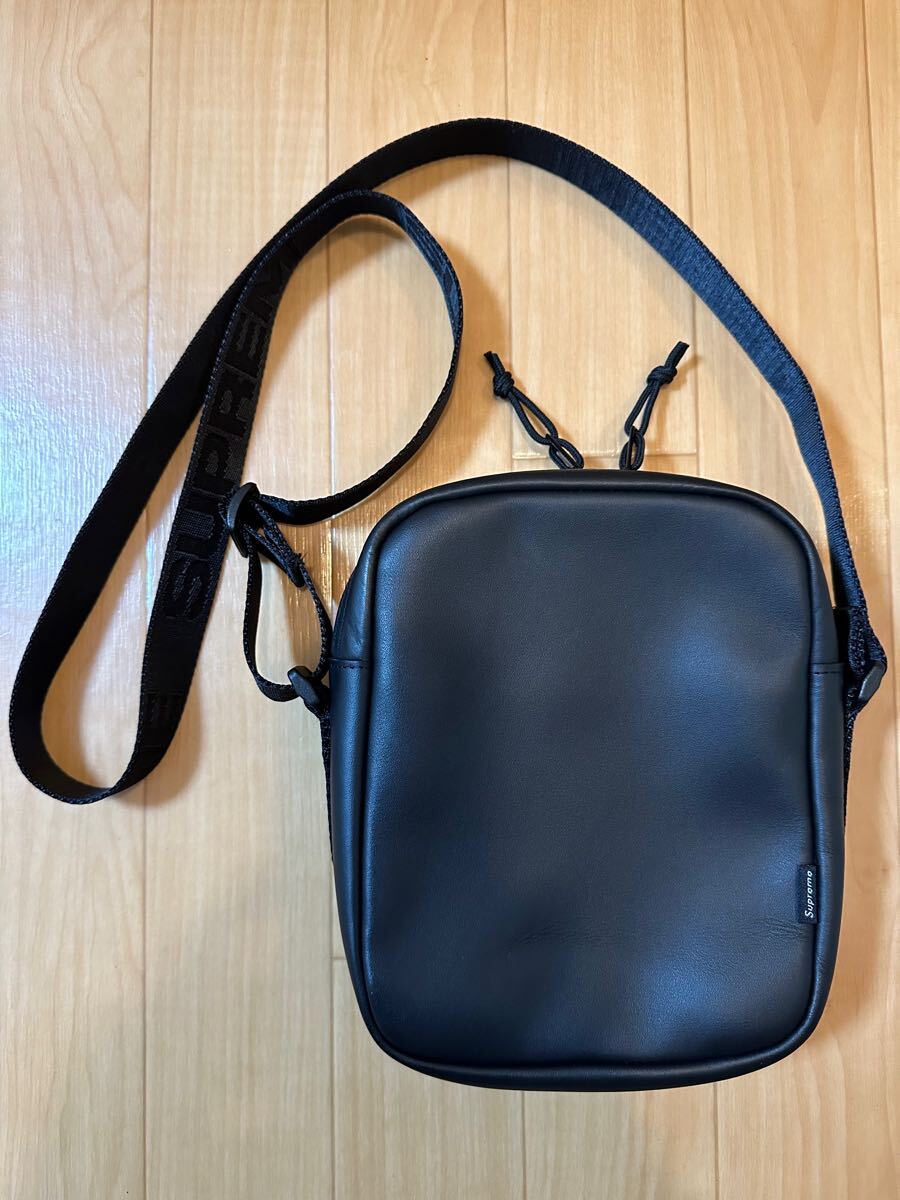 Supreme Leather Shoulder Bag Black 23FW Week10 シュプリーム Supreme Leather Shoulder Bag Black 23FW Week10 シュプリーム