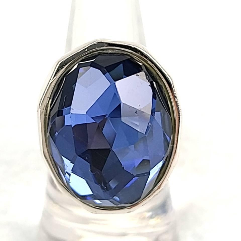 美品 スワロフスキー SWAROVSKI リング ブルー クリスタル 美品 スワロフスキー SWAROVSKI リング ブルー クリスタル