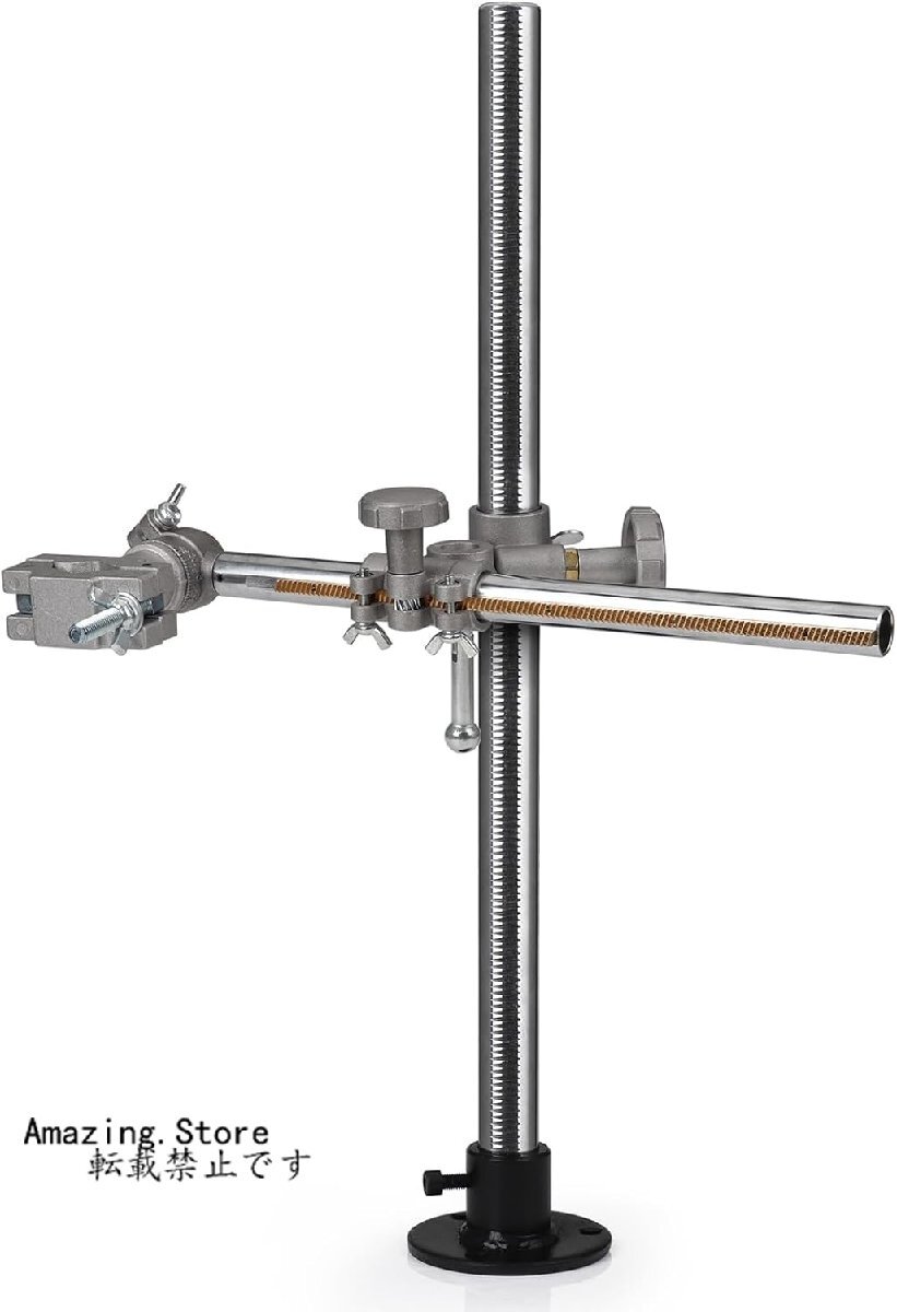 溶接トーチブラケット トーチスタンド 溶接ポジショナーホルダー V型クランプ ストローク調(diào)整可能 フランジ付き (600mm*330mm)