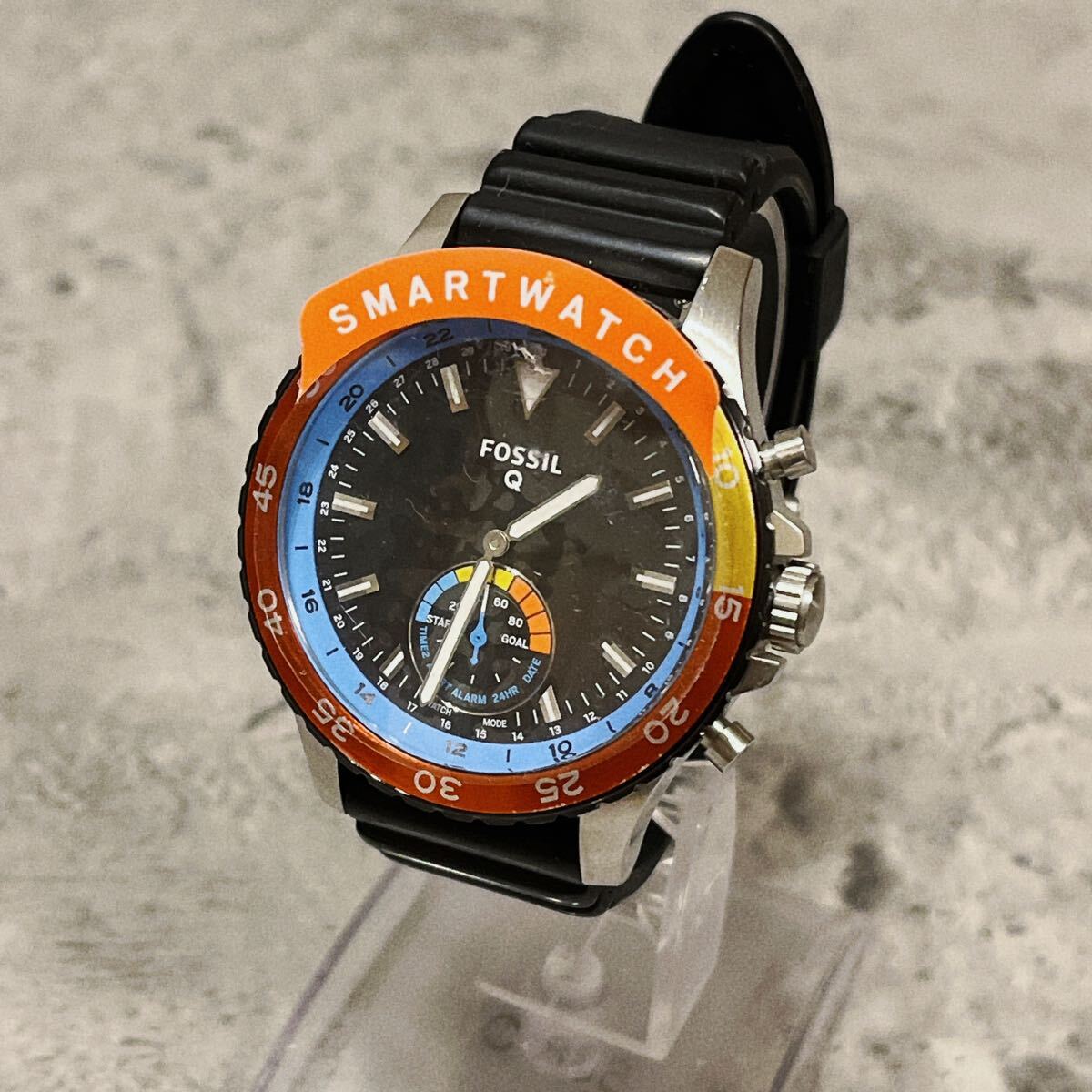 希少 美品 FOSSIL FTW1124P Q CREWMASTER Qクルーマスター フォッシル ハイブリッドスマートウォッチ 腕時計