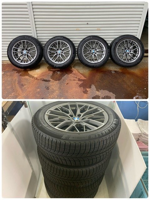 ☆大特価☆　送料無料♪　225/55R17　ミシュラン　X-ICE（冬用）　BMW社外ホイールセット　ゴム高度、溝残良好　美品です