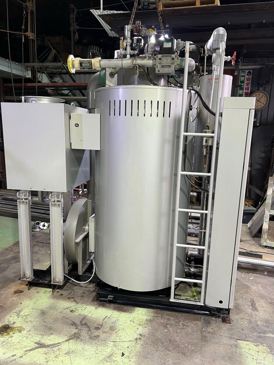 サムソン 中古1000kg 蒸気 ボイラー スーパー付き 都市ガス 実働 サムソン 中古1000kg 蒸気 ボイラー スーパー付き 都市ガス 実働