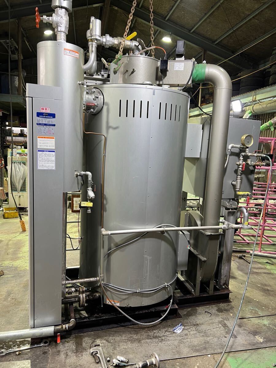 サムソン 中古1000kg 蒸気 ボイラー スーパー付き 都市ガス 実働 サムソン 中古1000kg 蒸気 ボイラー スーパー付き 都市ガス 実働