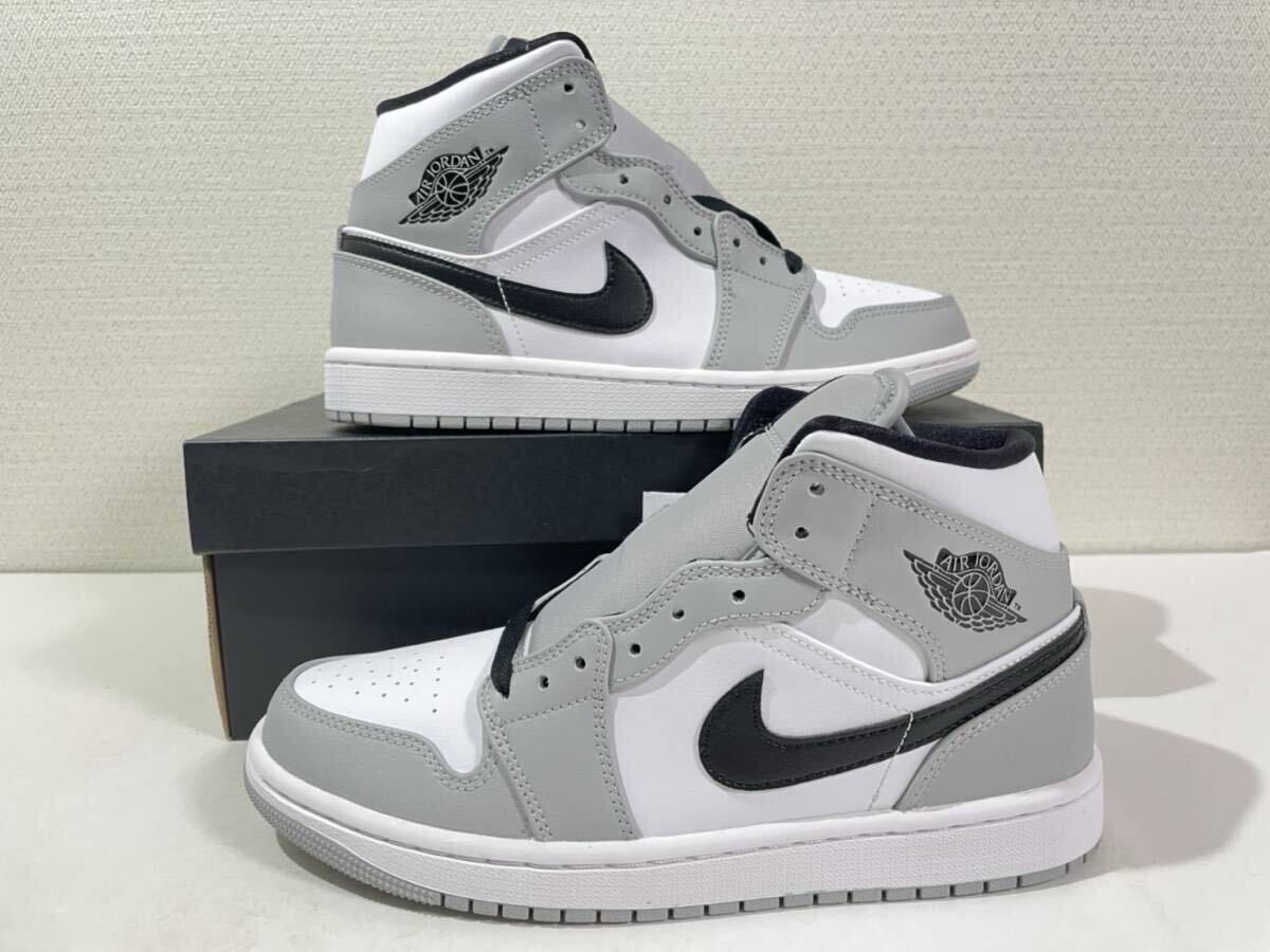 新品】25cm Nike Air Jordan1 Mid Light Smoke Grey/Black-White 新品】25cm Nike Air Jordan1 Mid Light Smoke Grey/Black-White