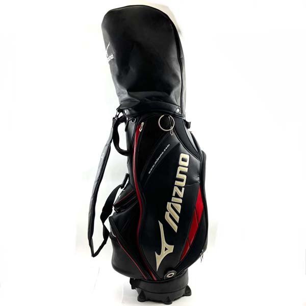 新着 t)ミズノ Mizuno 9型 ブラック×レッド 45CM05910 キャディバッグ ミズノ