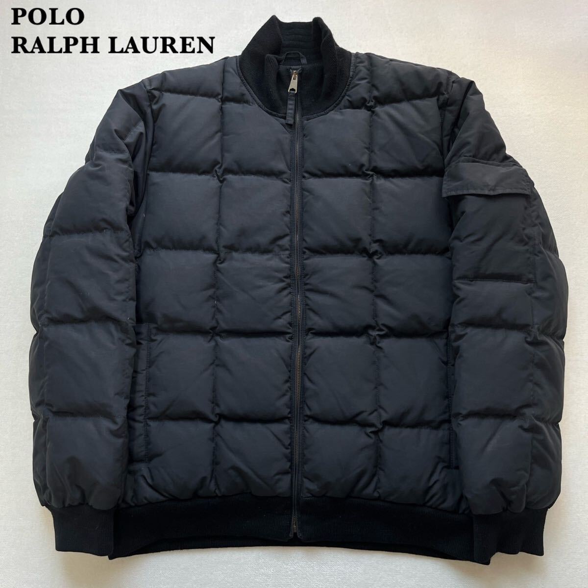名作】POLO RALPHLAUREN キルティングダウンジャケット ブラック 名作】POLO RALPHLAUREN キルティングダウンジャケット ブラック