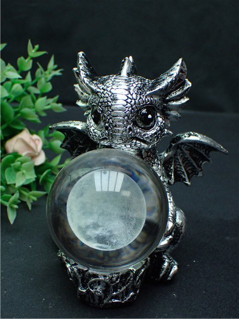 ☆超綺麗★K9水晶丸玉【台座 付き】180B1-33B129D