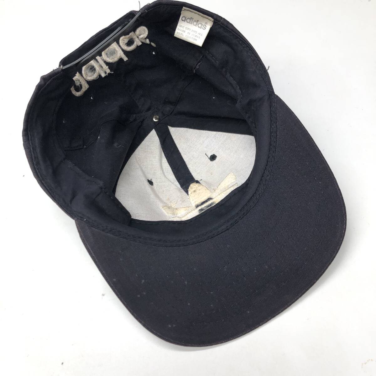 80s アディダス adidas 6パネルキャップ 褪せ黒 スナップバック 80s アディダス adidas 6パネルキャップ 褪せ黒 スナップバック