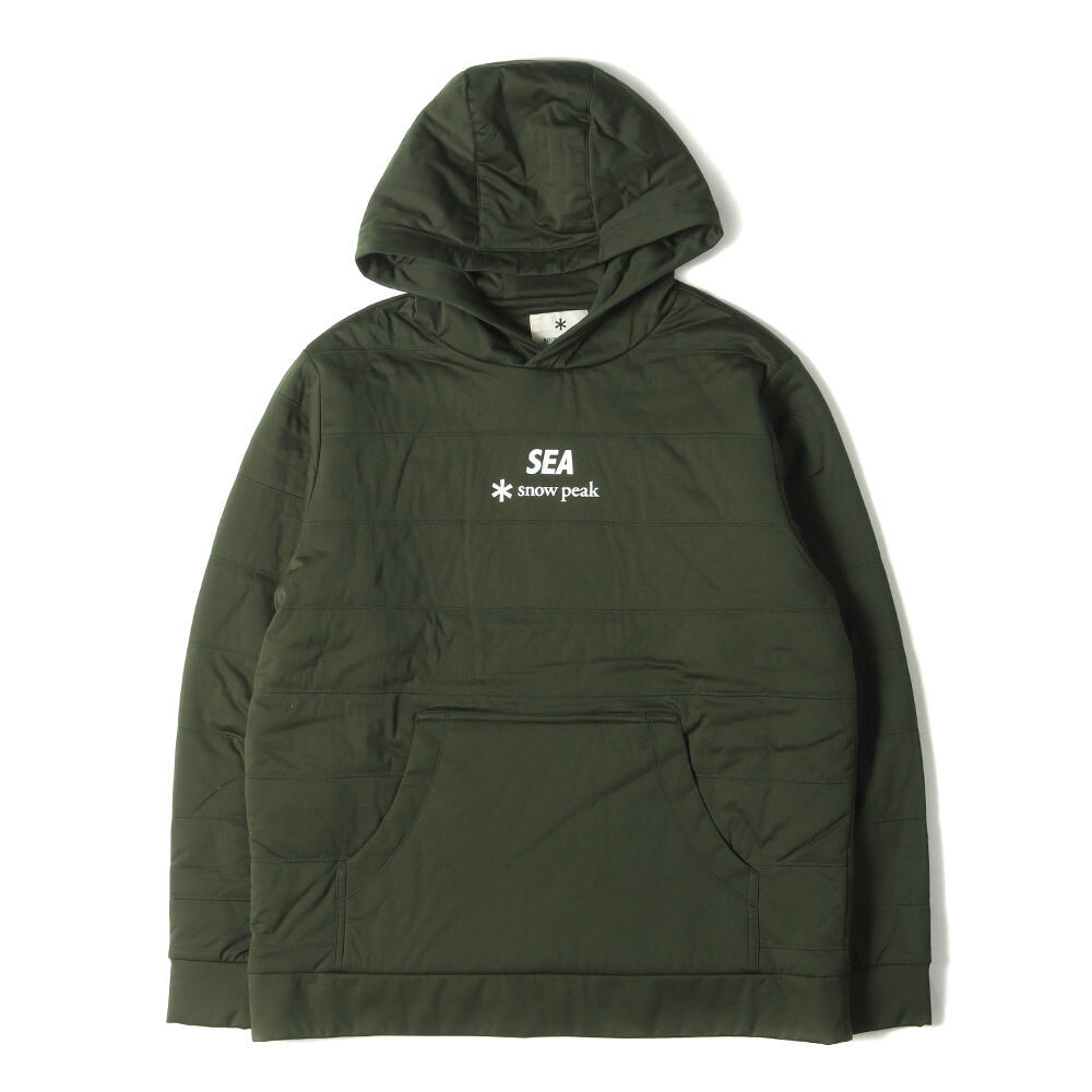 WIND AND SEA ウィンダンシー 21AW snow peak フレキシブル ストレッチ 中綿 プルオーバー パーカー Flexible Insulated Pull-hoodie M
