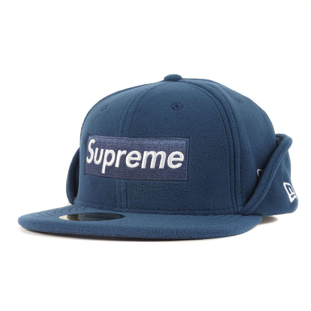 Supreme 7 1/2(59.6cm) NEW ERA ポーラテックフリース ボックスロゴ イヤーフラップ ベースボールキャップ Polartec Ear Flap New Era