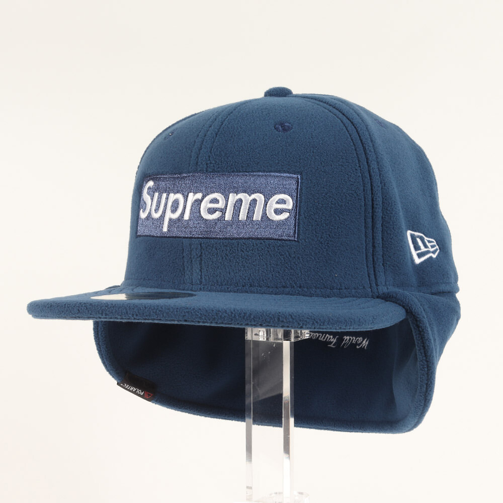 Supreme 7 1/2(59.6cm) NEW ERA ポーラテックフリース ボックスロゴ イヤーフラップ ベースボールキャップ Polartec Ear Flap New Era