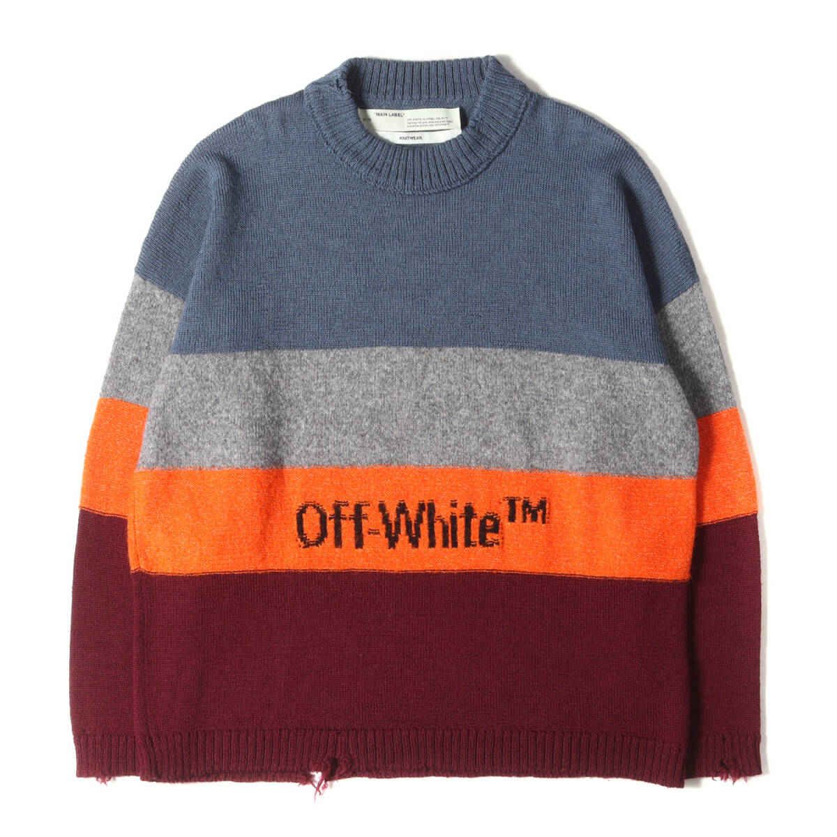 OFF-WHITE オフホワイト ダメージ加工 カラーブロック オーバー OFF-WHITE オフホワイト ダメージ加工 カラーブロック オーバー