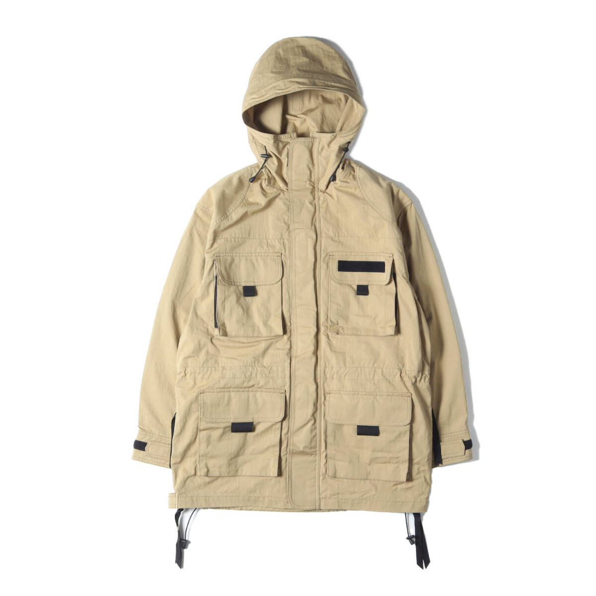 JUNYA WATANABE MAN COMME des GARCONS ジャケット サイズ:S 24SS サイドスリット ダブルジップ サテン マウンテン パーカー ベージュ