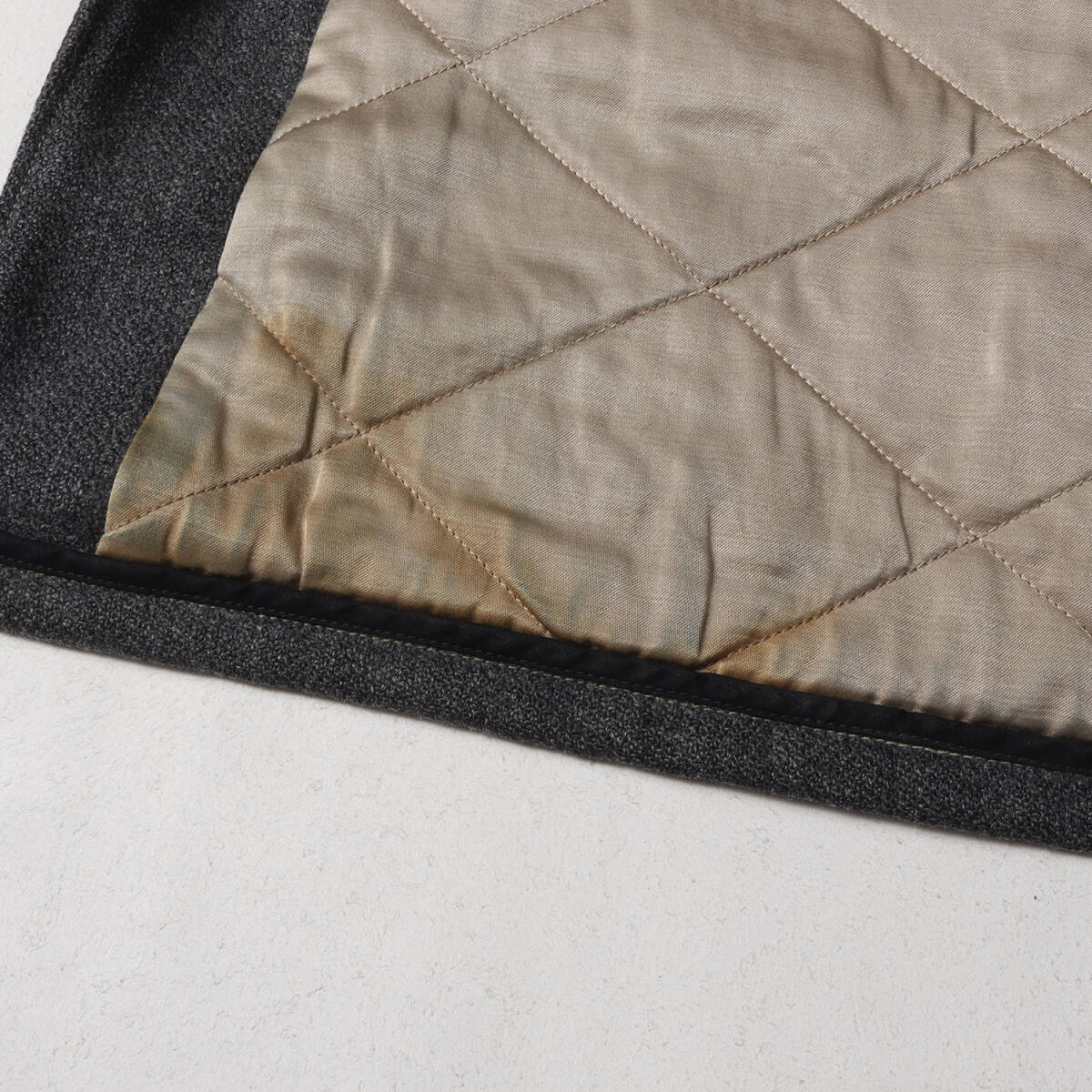At LAST&CO アットラスト ジャケット サイズ:38 BUTCHER PRODUCTS メルトンウール スタジャン アワードジャケット (Award Jacket) グレー