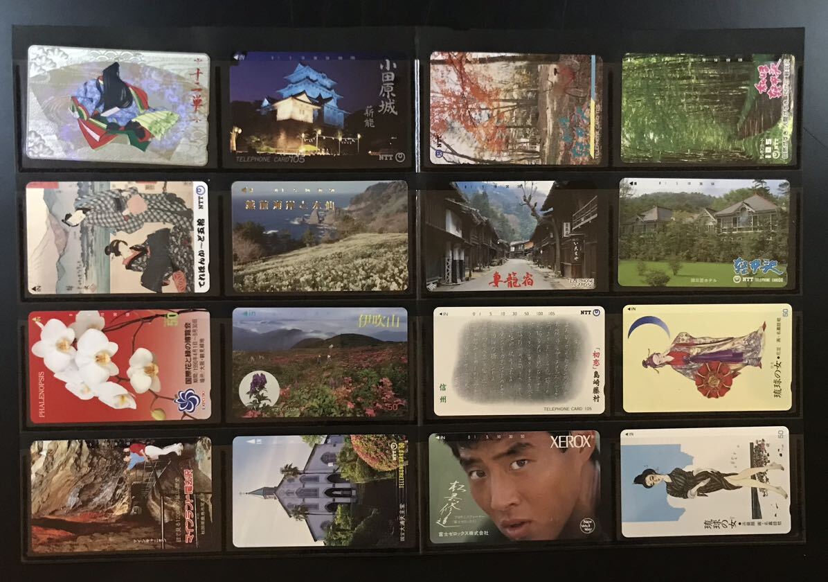 テレフォンカード　テレホンカード　テレカ　建物　花　他　16枚セット　　　9-5