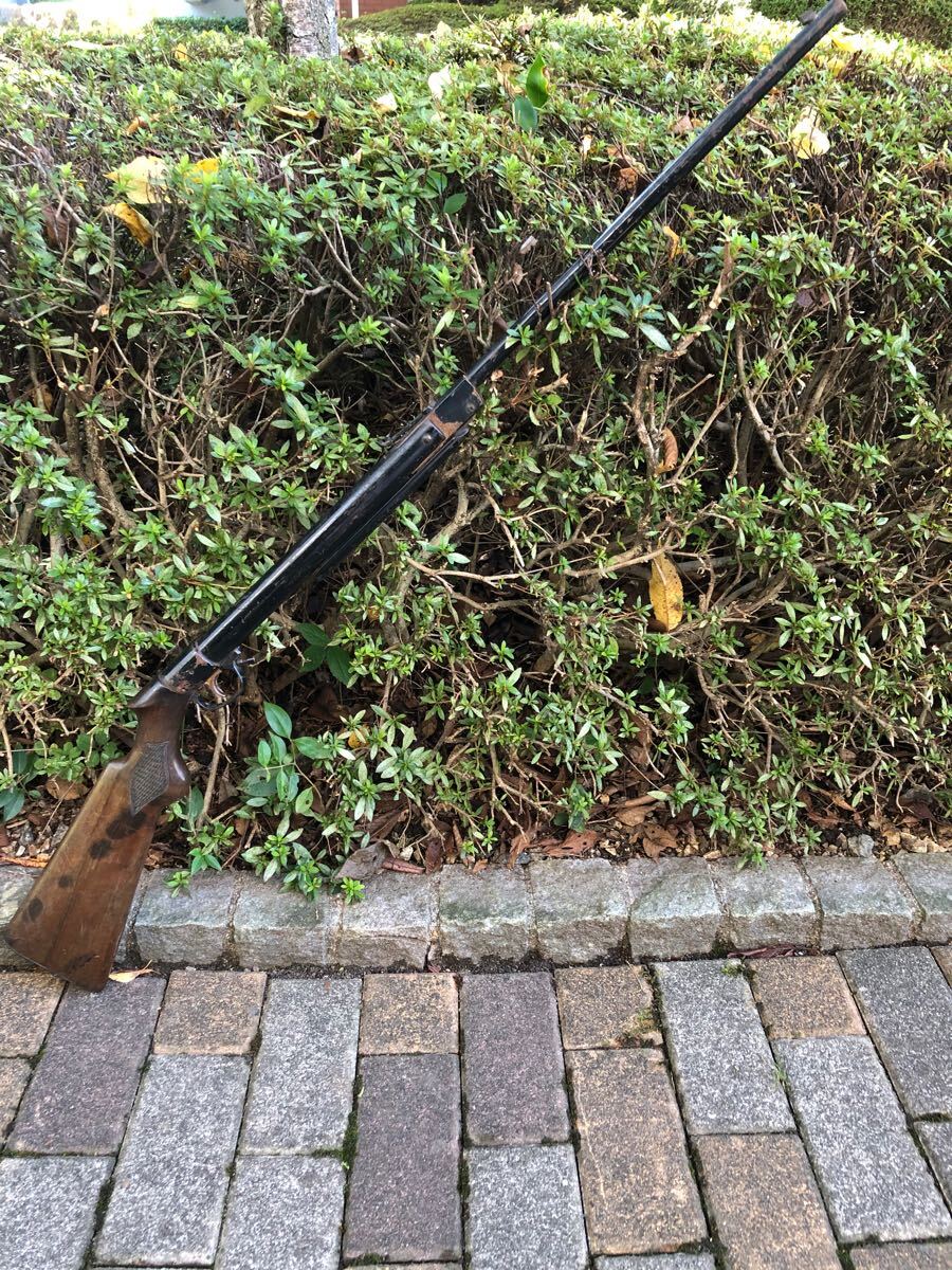 古い中折れ式 空気銃 昭和レトロ ライフル ジャンク商品発送無料。