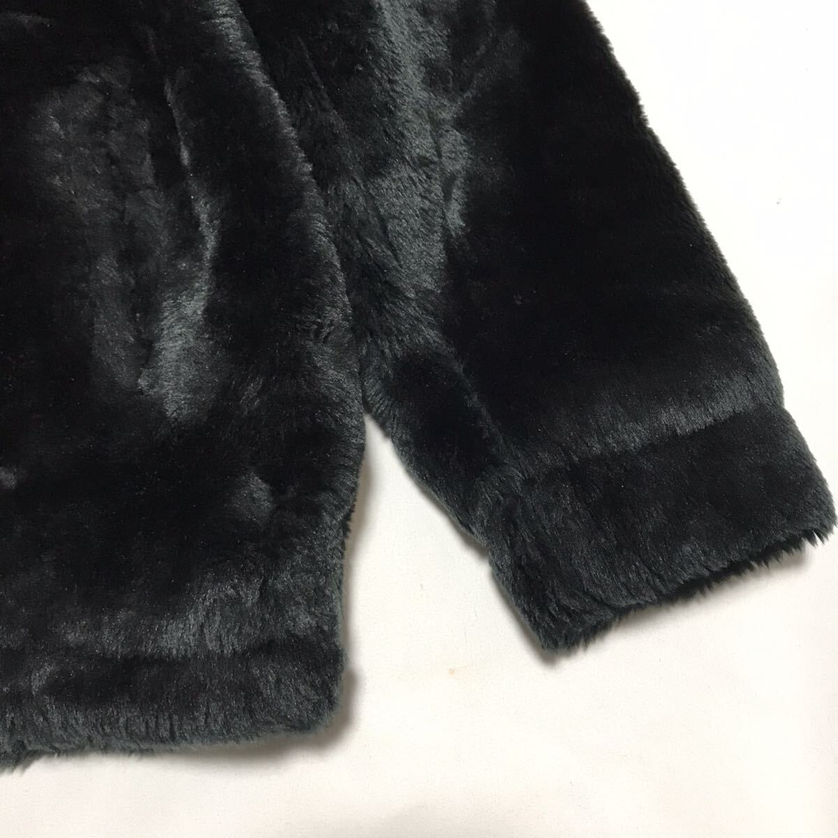 即決★ ファー フード コート ジャケット ファーコート ブラック 140サイズ 女の子_画像5