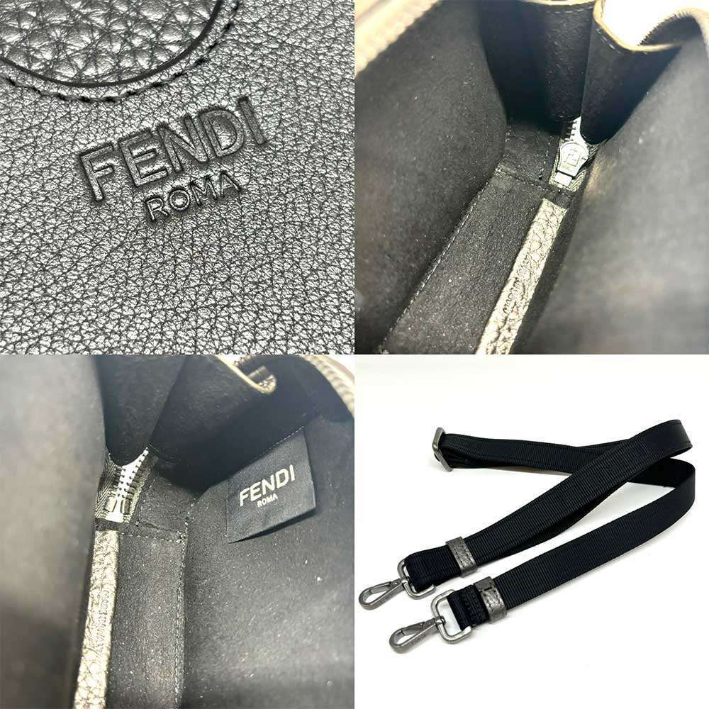  Fendi Mini плечо Cross сумка "body" металлик серый 7M0344 FENDI S разряд б/у шесть . дорога магазин 