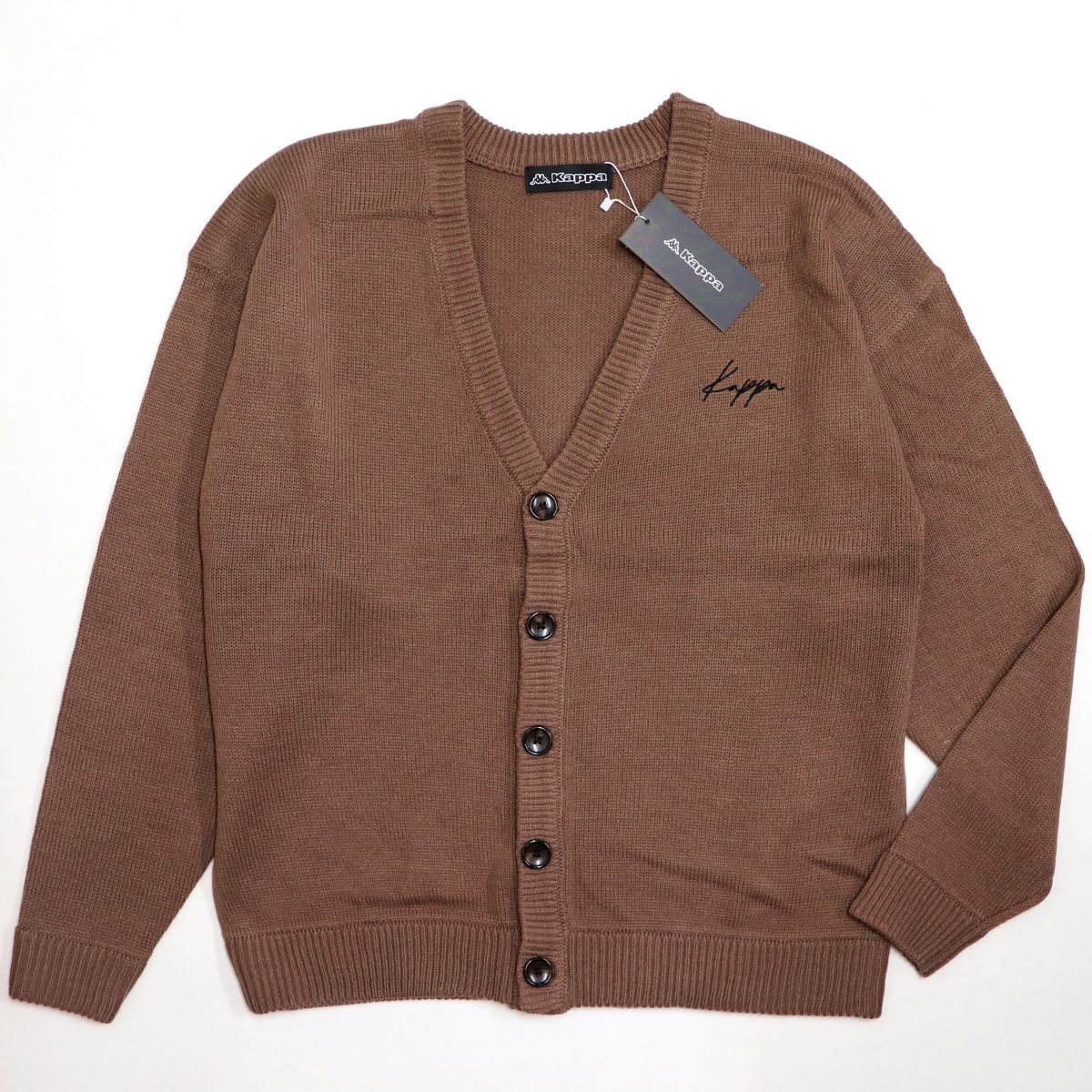 ★カッパ KAPPA 新品 メンズ カジュアル ビッグシルエット アクリル ニット カーディガン Mサイズ [KPK21003CNMCA1N-M] 一 二 壱★QWER