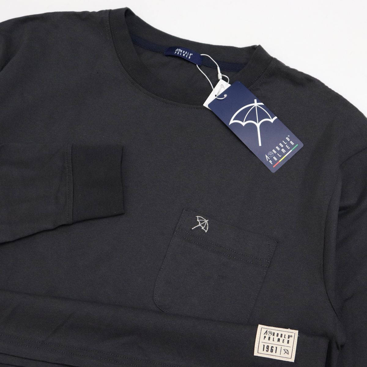 ★アーノルドパーマー ARNOLD PALMER 新品 メンズ カジュアル 胸ポケット 長袖 Tシャツ ロンT XLサイズ [6791810-05-LL] 一 三 参★QWER