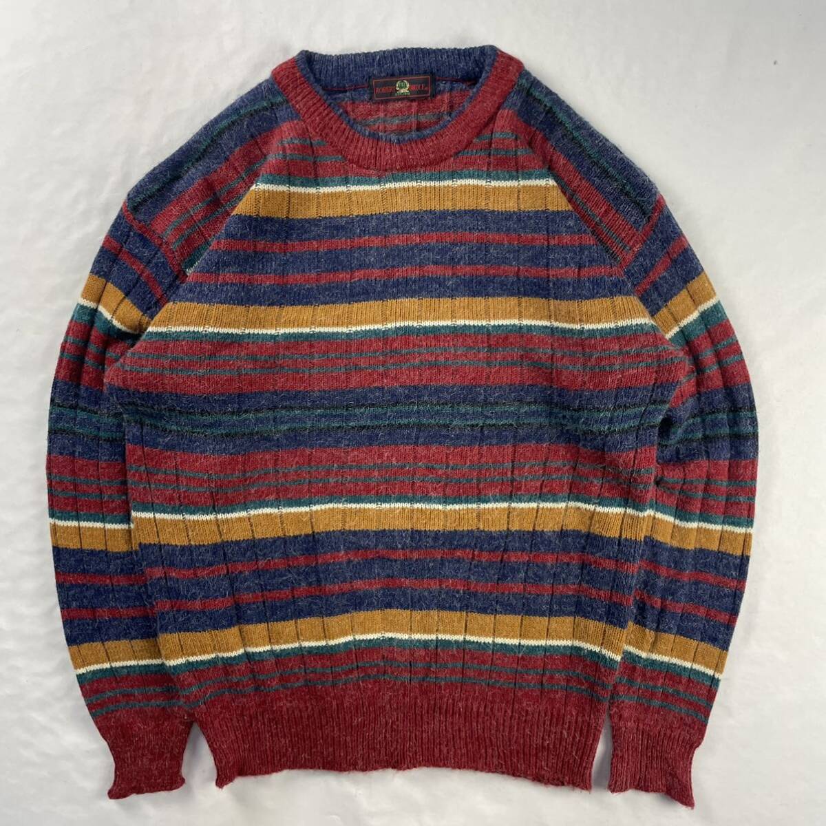 US Vintage 80-90s ROBERT BRUCE マルチカラー 好配色 立体 3D US Vintage 80-90s ROBERT BRUCE マルチカラー 好配色 立体 3D