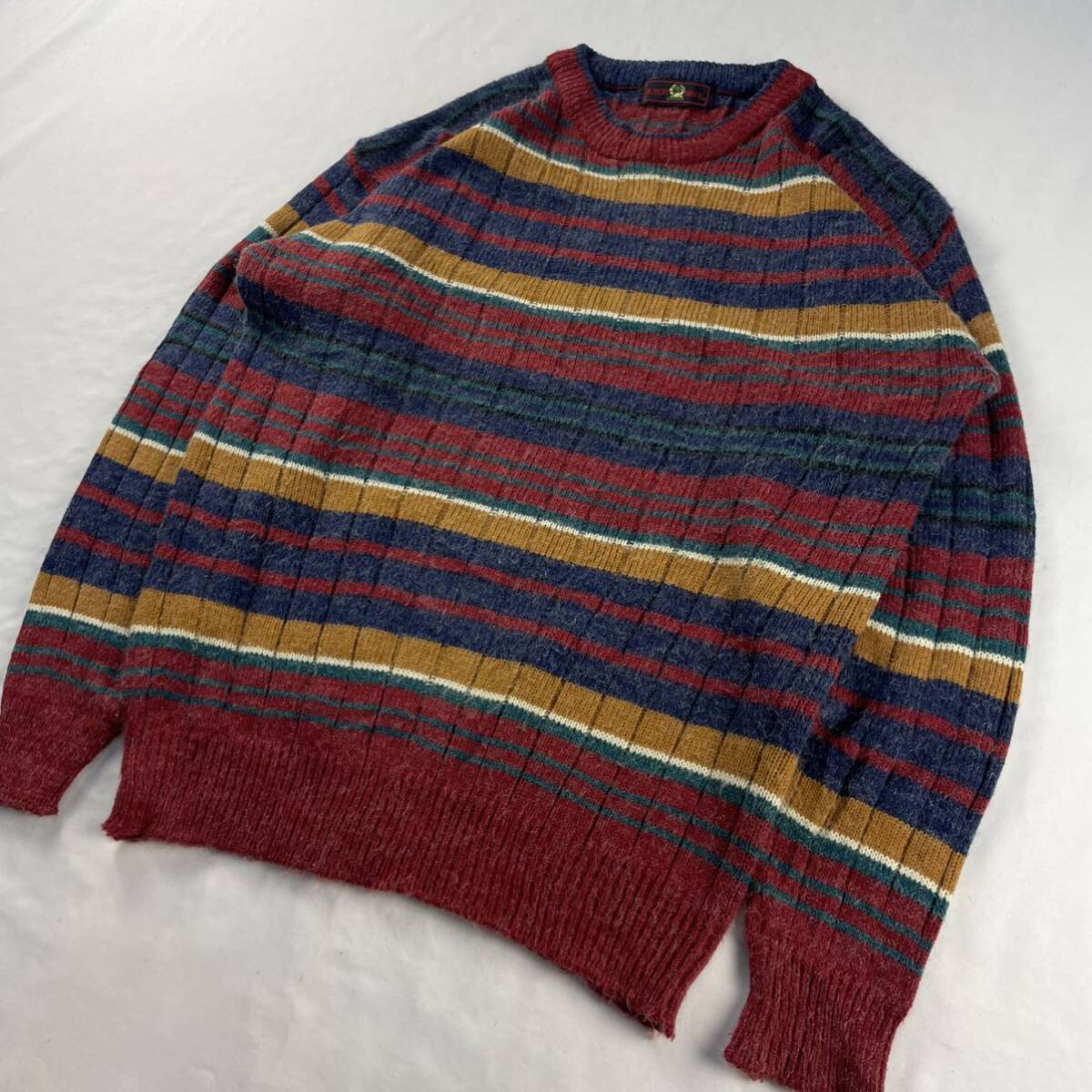 US Vintage 80-90s ROBERT BRUCE マルチカラー 好配色 立体 3D US Vintage 80-90s ROBERT BRUCE マルチカラー 好配色 立体 3D