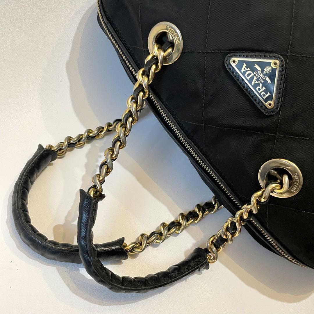 美品PRADA トートバッグ ハンド ボストン 肩掛け キルティング 美品PRADA トートバッグ ハンド ボストン 肩掛け キルティング