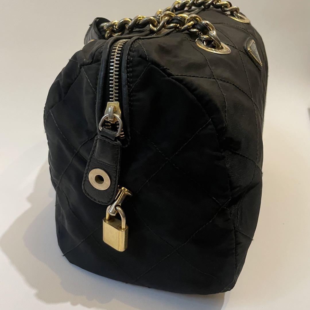 美品PRADA トートバッグ ハンド ボストン 肩掛け キルティング 美品PRADA トートバッグ ハンド ボストン 肩掛け キルティング