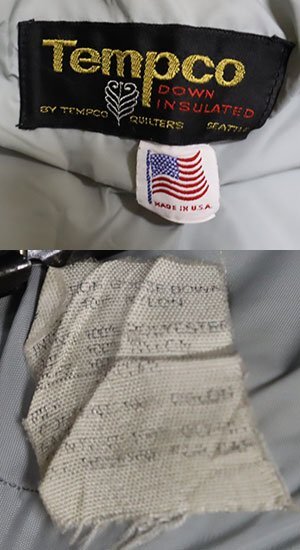 NJ69テンプコTEMPCOアメリカ古着アメリカ製ダウンジャケット70 NJ69テンプコTEMPCOアメリカ古着アメリカ製ダウンジャケット70