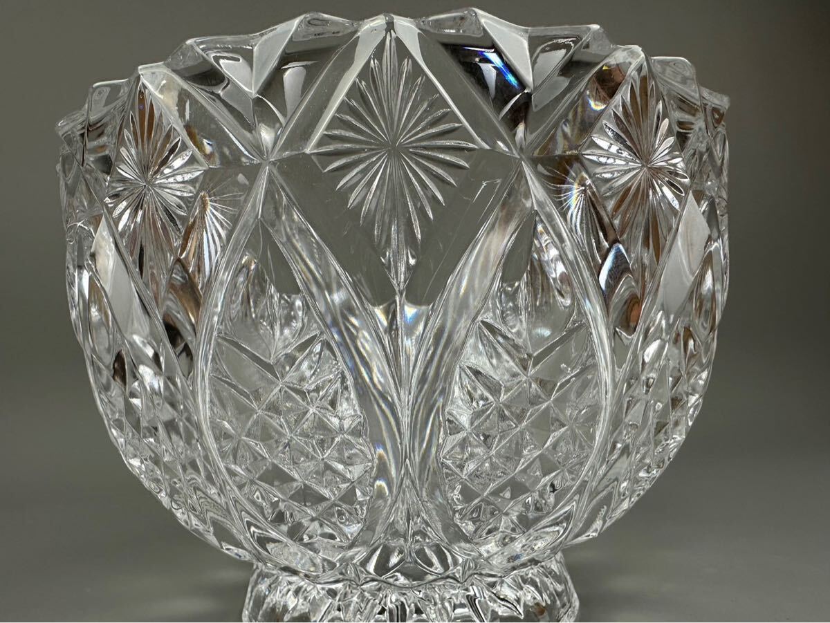 茶道具 江戸切子 義山 鉢 水指 箱入り ギヤマン ガラス 硝子 工芸 民藝 茶道具 江戸切子 義山 鉢 水指 箱入り ギヤマン ガラス 硝子