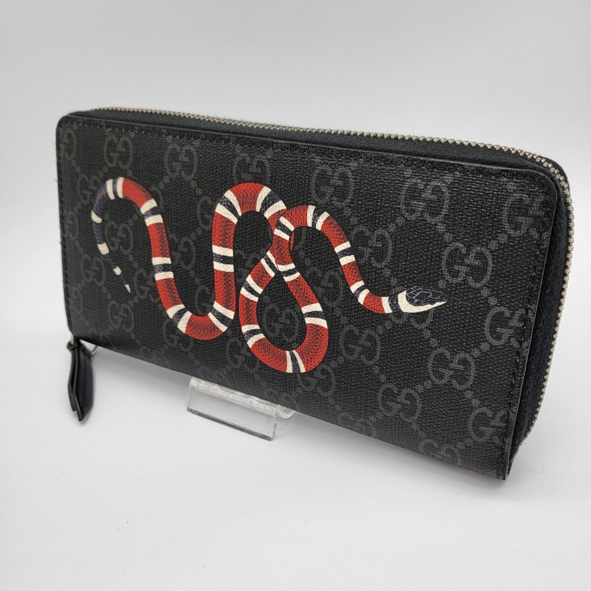 GUCCI グッチ キングスネーク ヘビ 蛇 ラウンドファスナー 長 GUCCI グッチ キングスネーク ヘビ 蛇 ラウンドファスナー 長