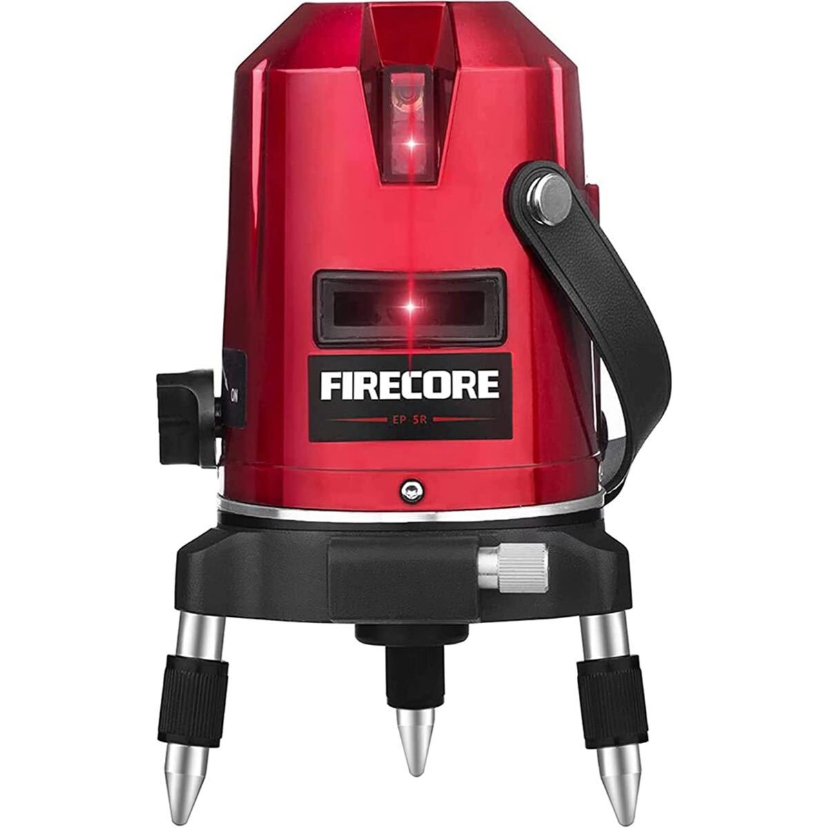 Firecore 5ライン レーザー墨出し器 4方向大矩ライン照射 高輝度 EP-5R 回転レーザー線 レーザーレベル 自動補正