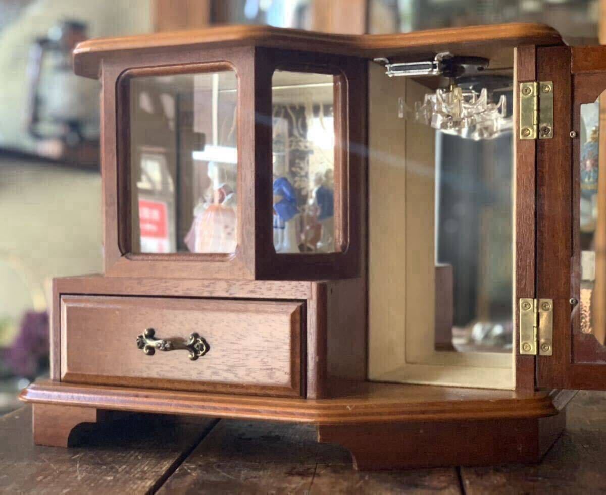 レトロ】 ジュエリーボックス 木製 オルゴール付き 宝石箱 レトロ】 ジュエリーボックス 木製 オルゴール付き 宝石箱