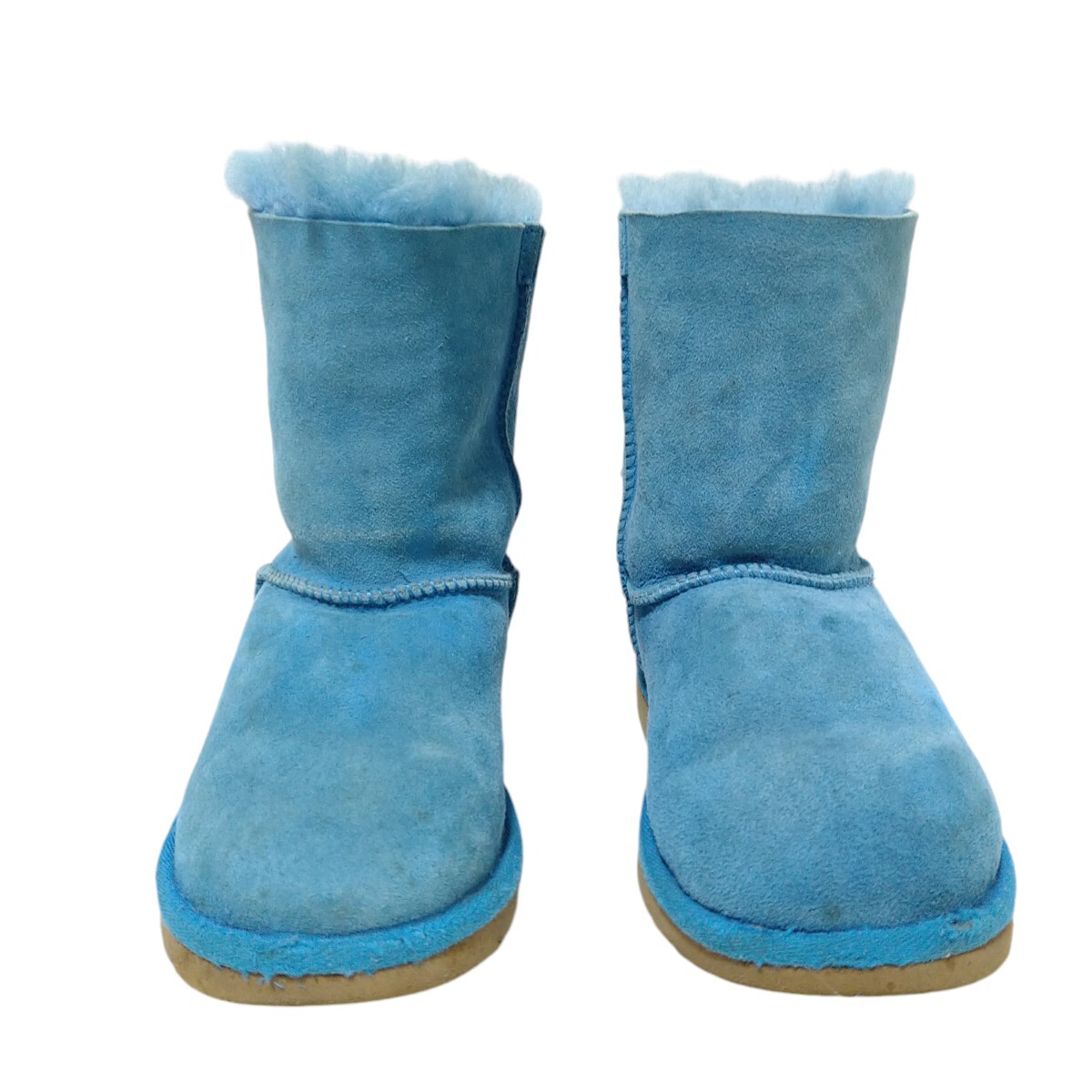 *BT2 UGG UGG mouton boots middle boa ribbon blue 20cm