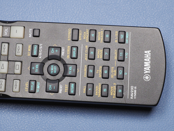ヤマハ リモコン RAV230 V754580 US (AVアンプ DSP-AX1200 用 ヤマハ リモコン RAV230 V754580 US (AVアンプ DSP-AX1200 用