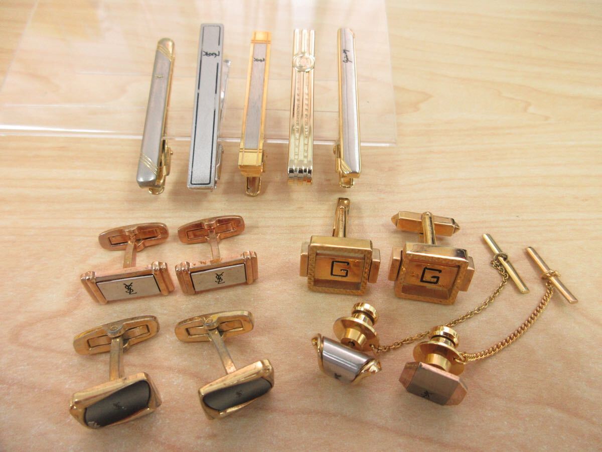 【A37】イヴ・サンローラン YSL GIVENCHY ジバンシィ ネクタイピン タイピン カフス など アクセサリー 大量 まとめ売り まとめ TIA