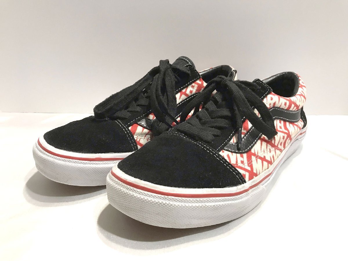 ■【YS-1】 VANS バンズ × マーベル ■ ローカット スニーカー 26.5cm ■ ブラック系 × ホワイト系 × レッド系 【同梱可能商品】■D