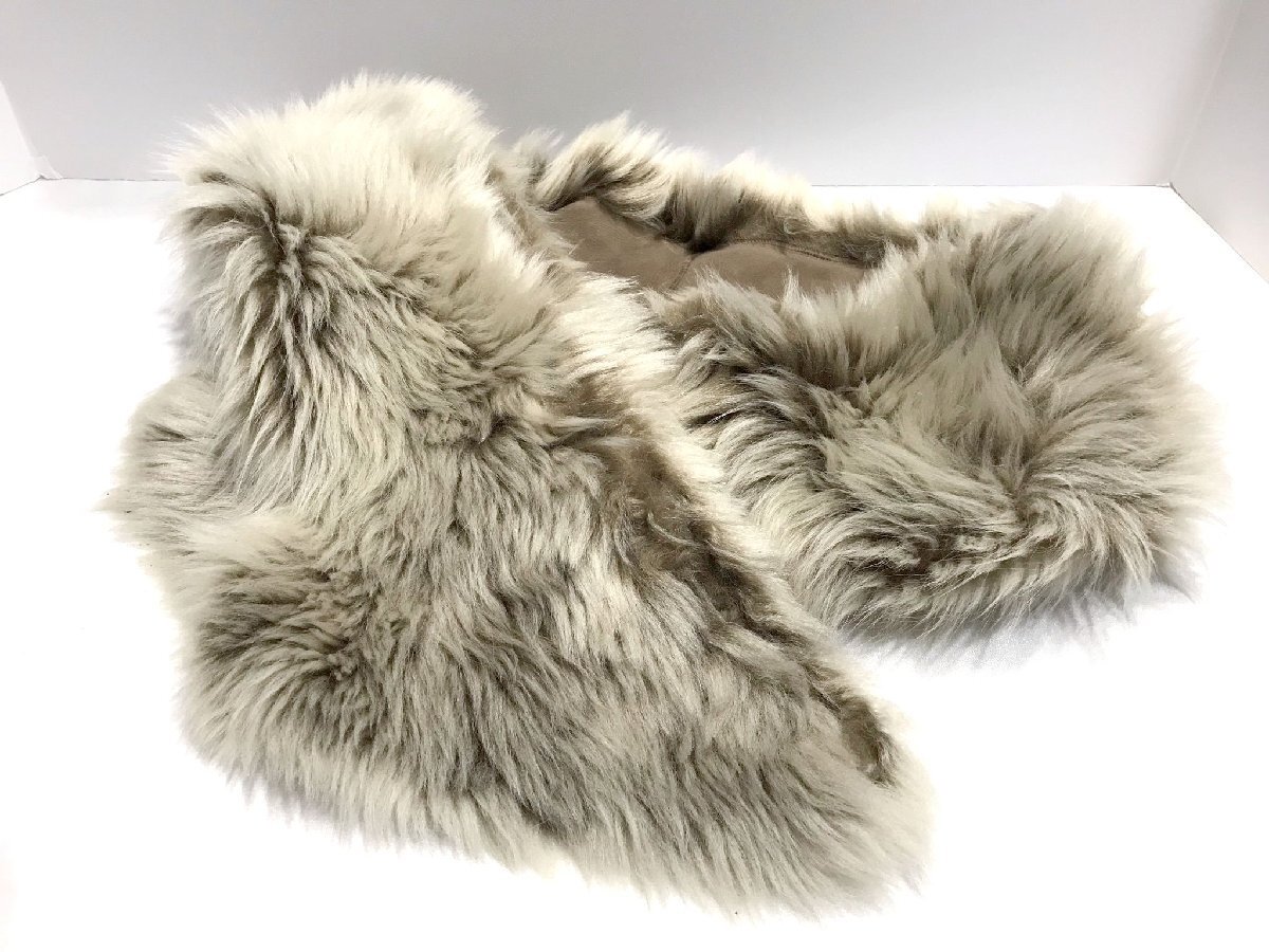 ■【YS-1】 23區(qū) オンワード樫山 ファー マフラー ティペット ■ ラム毛皮 ブラウン 茶系 全長(zhǎng)123cm ■ 服飾小物 【同梱可能商品】■D