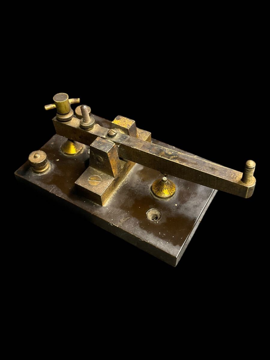 【アンティーク】島津製作所　電鍵 モールス信号機 レトロ 骨董品 アンティーク】電鍵 モールス信号機 レトロ 骨董品