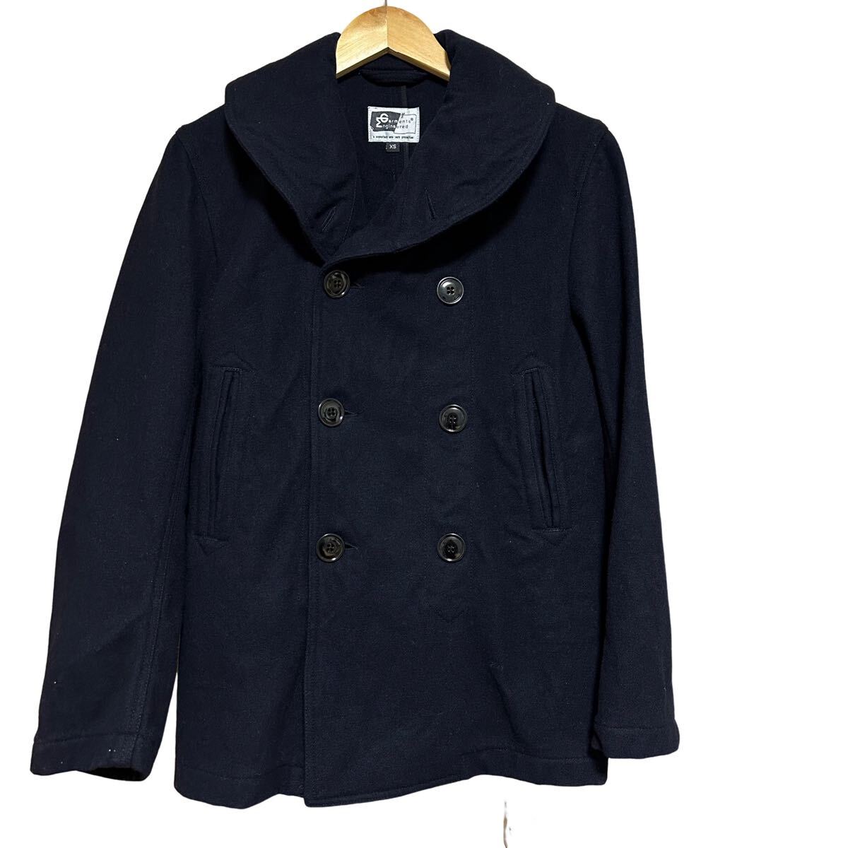 Engineered Garments エンジニアードガーメンツ　Pコート　ショールカラー　メルトンコート　XSサイズ　ネイビー　舊タグ