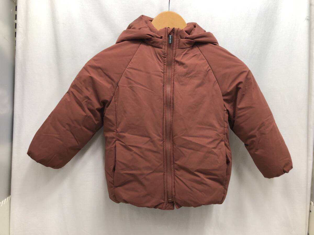 ザラ ZARA キッズ 中綿 ジャケット 110cm レンガ色 赤系ブラウン フード着脱可能 子供服 アウター 24100103